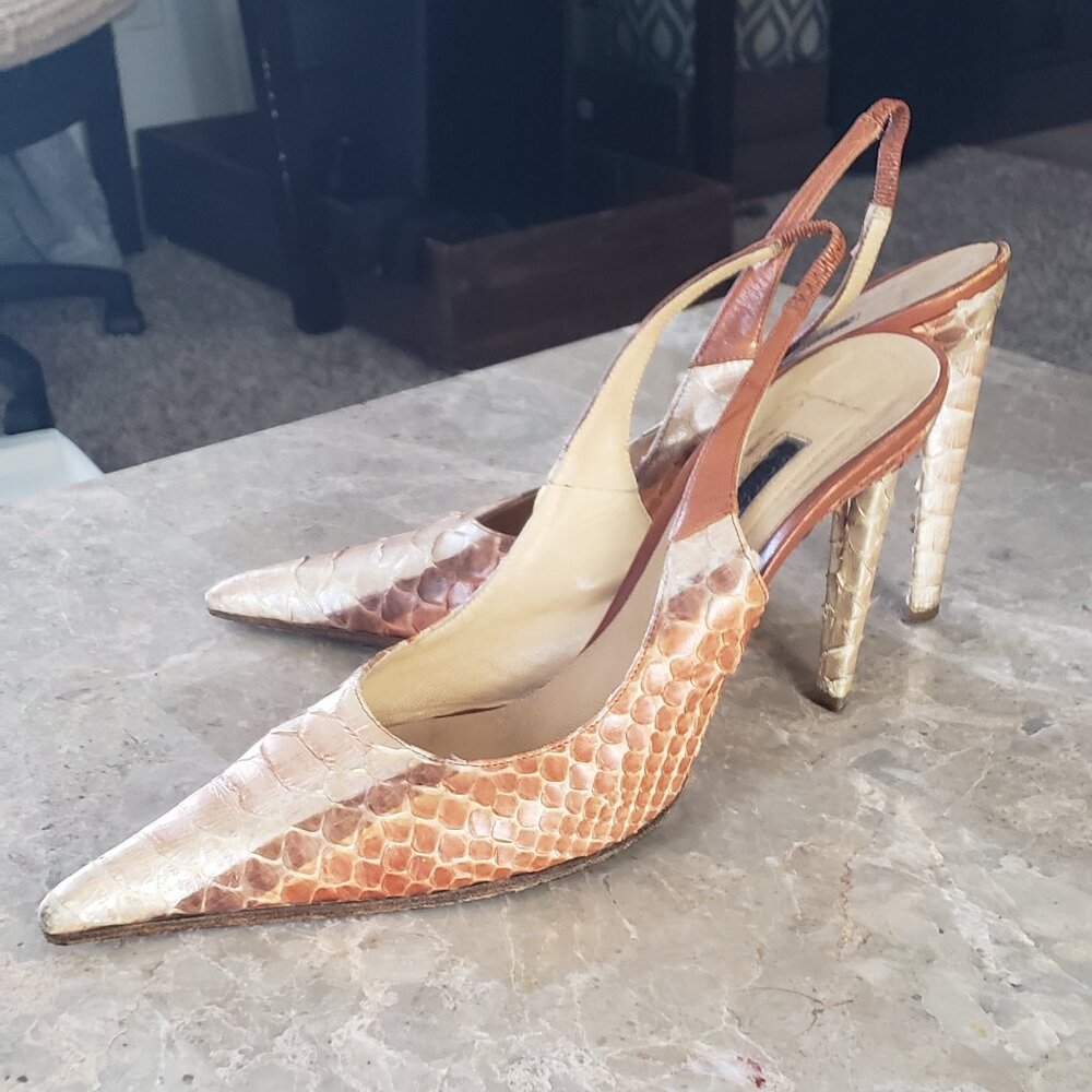 Gianmarco Lorenzi python high heel womens shoes